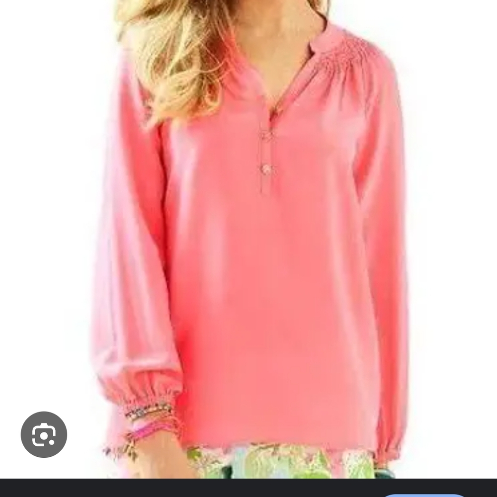 Lilly Pulitzer Elsa Silk Blouse.